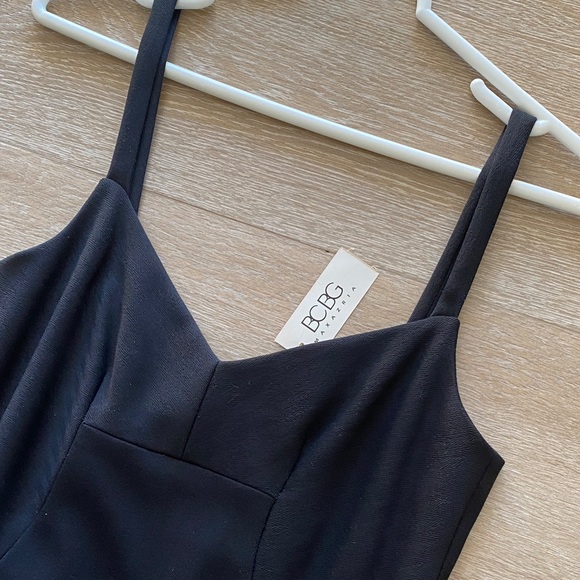 BCBG Sleek Black Midi Dress, Vintage, siize 2, NWT - Picture 2 of 8